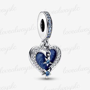 Pandora Celestial Shooting Star Heart Double Dangle Charm